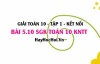 Bài 5.10 SGK Toán 10 tập 1 Kết nối tri thức